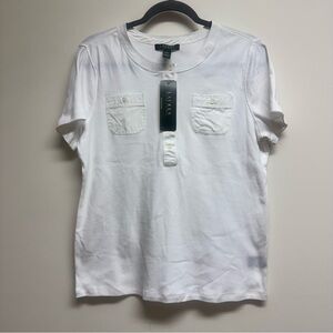NWT Ralph Lauren Classic White Short Sleeve Tee Size L
